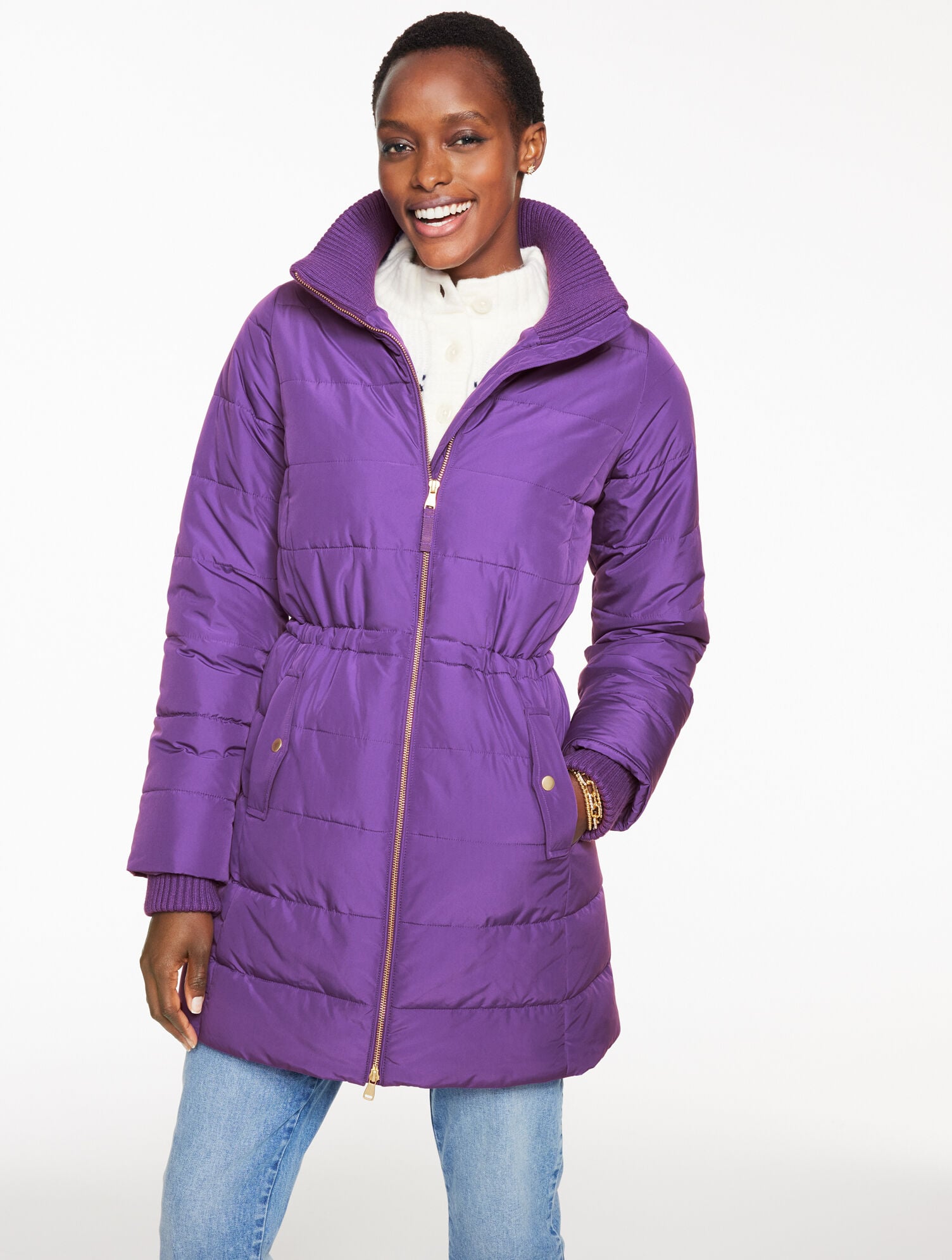 CABLE KNIT QUILTED JACKET | Talbots near me