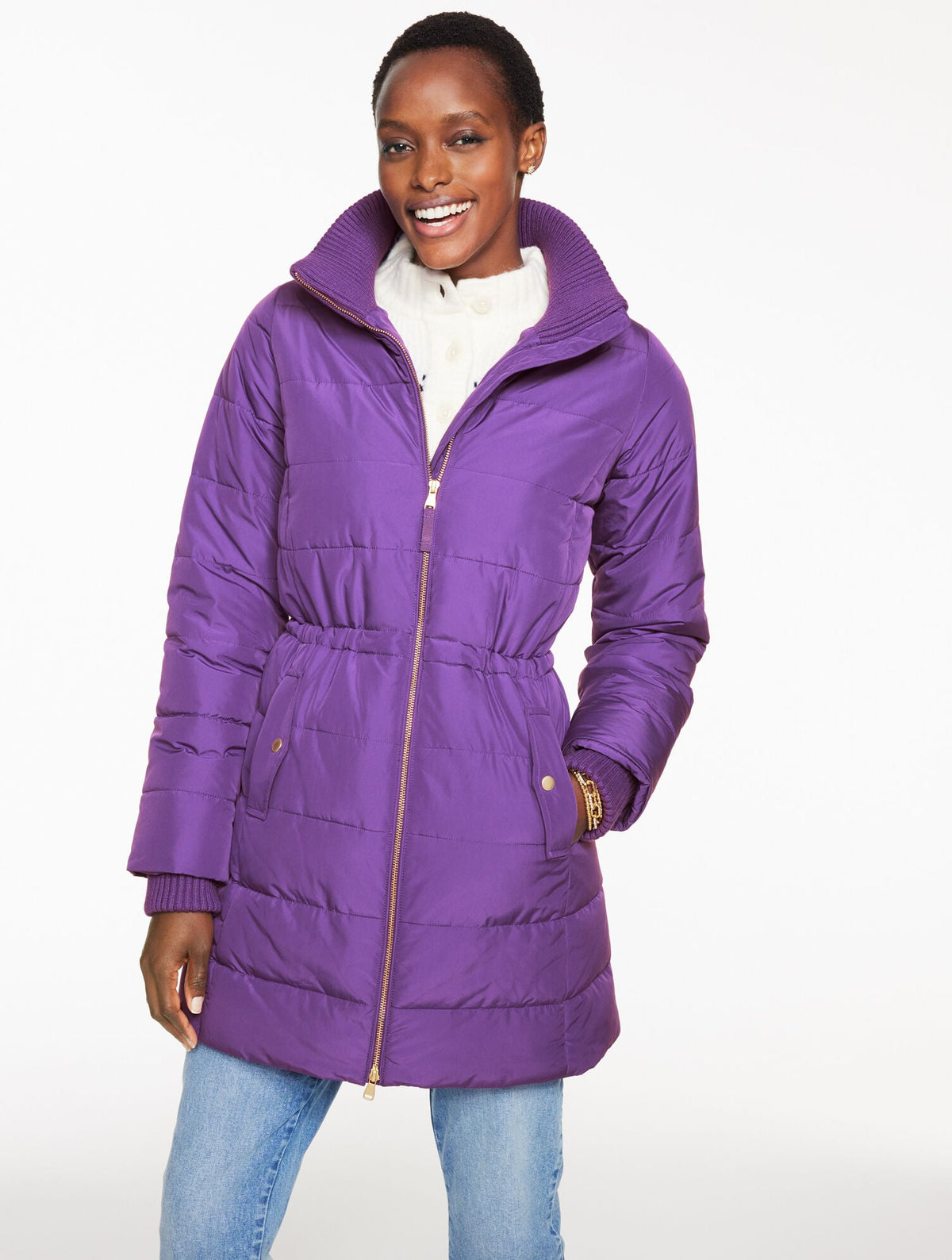 CABLE KNIT QUILTED JACKET | Talbots near me
