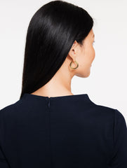 PASSPORT PONTE FUNNEL NECK DRESS | Talbots online