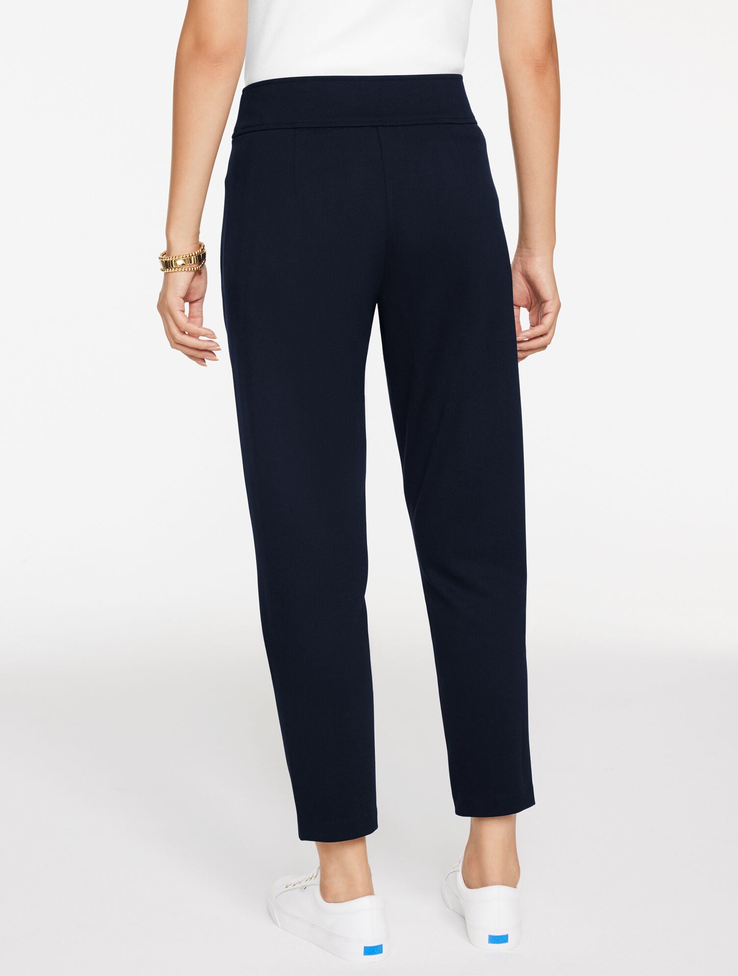 TAPERED LEG PASSPORT PONTE PANTS | Talbots discount