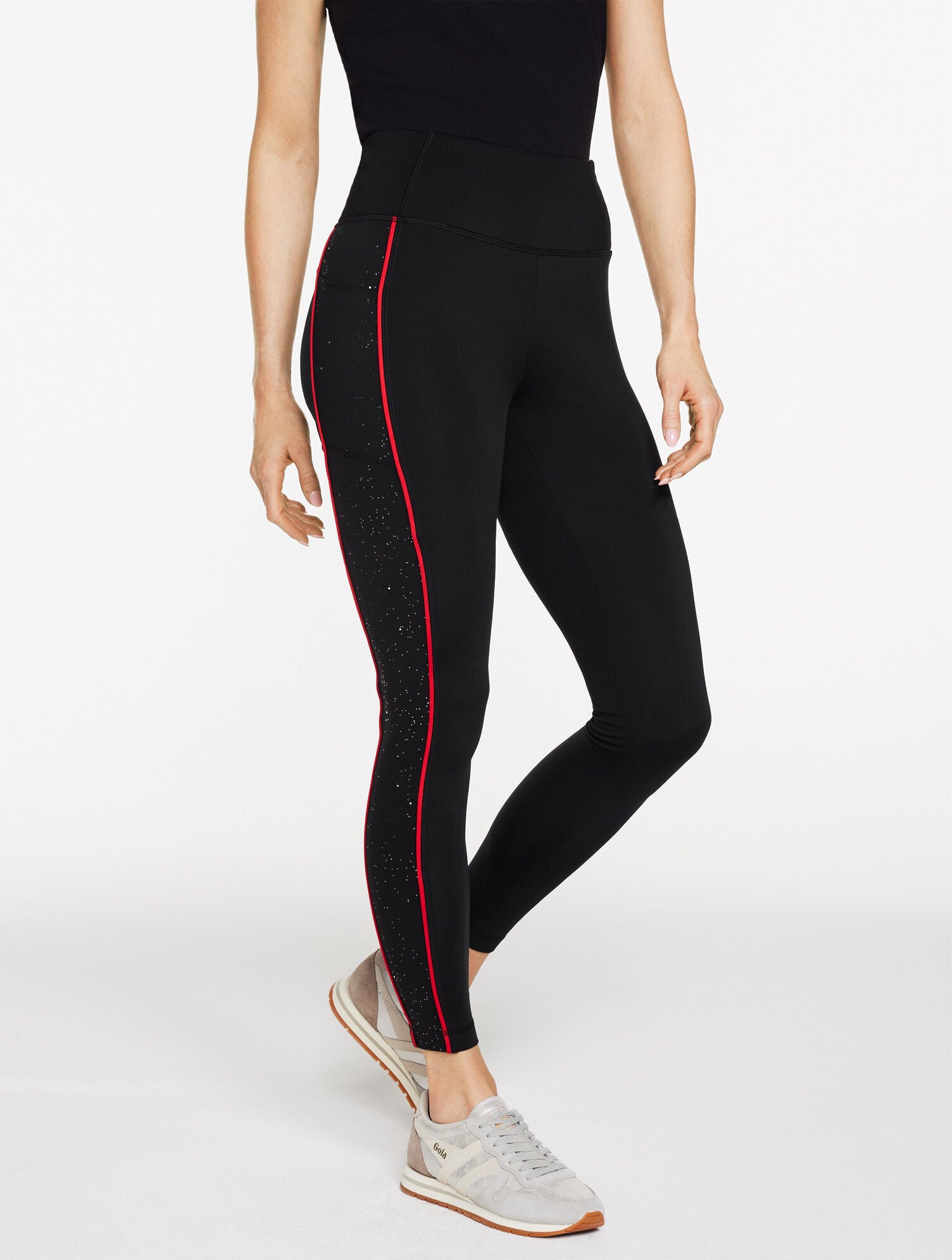 LUXE FLEECEBACK LEGGINGS - GLEAMING DOTS | Talbots online