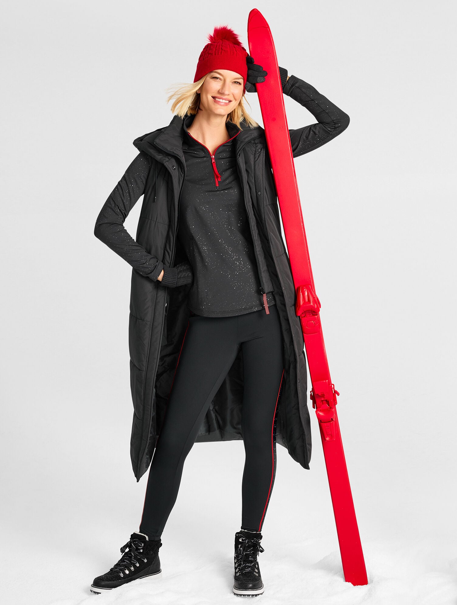 LUXE FLEECEBACK LEGGINGS - GLEAMING DOTS | Talbots online