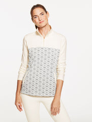 HALF-ZIP PULLOVER - ALPINE JACQUARD | Talbots on sale