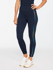 SPORT FLEECEBACK LEGGINGS - OMBRÉ PIPED | Talbots on sale