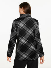 FLEECEBACK SWEATER JACKET - CHILLY PLAID | Talbots for sale