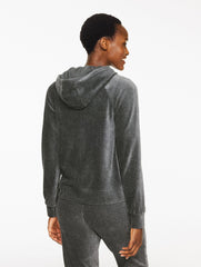 SKY LOUNGE VELOUR FULL-ZIP HOODIE | Talbots discount
