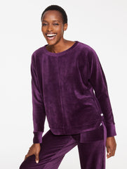 SKY LOUNGE VELOUR DOLMAN SLEEVE PULLOVER | Talbots near me