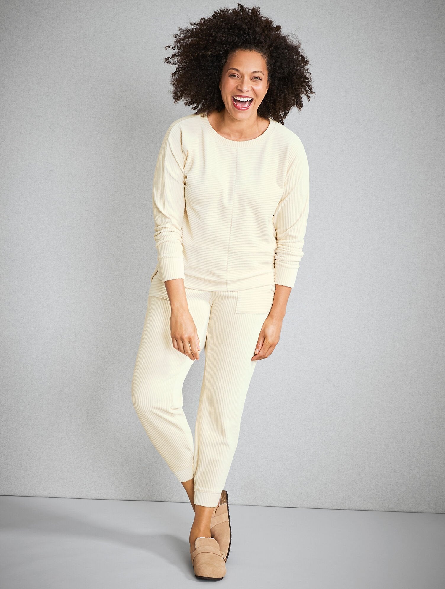 SKY LOUNGE VELOUR DOLMAN SLEEVE PULLOVER | Talbots online