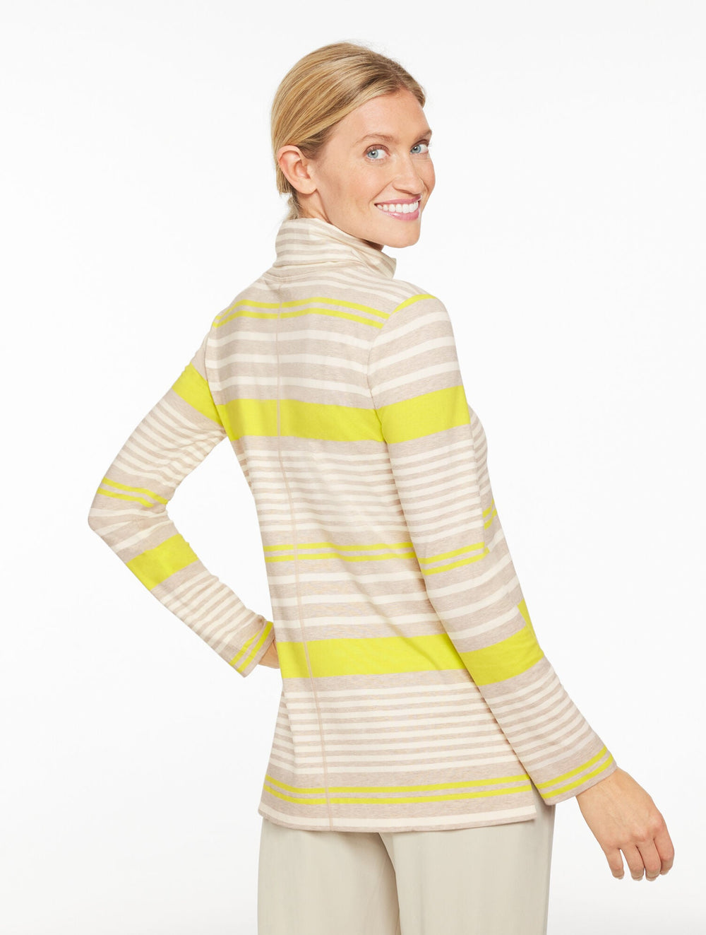SUPERSOFT JERSEY TURTLENECK TEE - REFRESH STRIPE | Talbots for sale