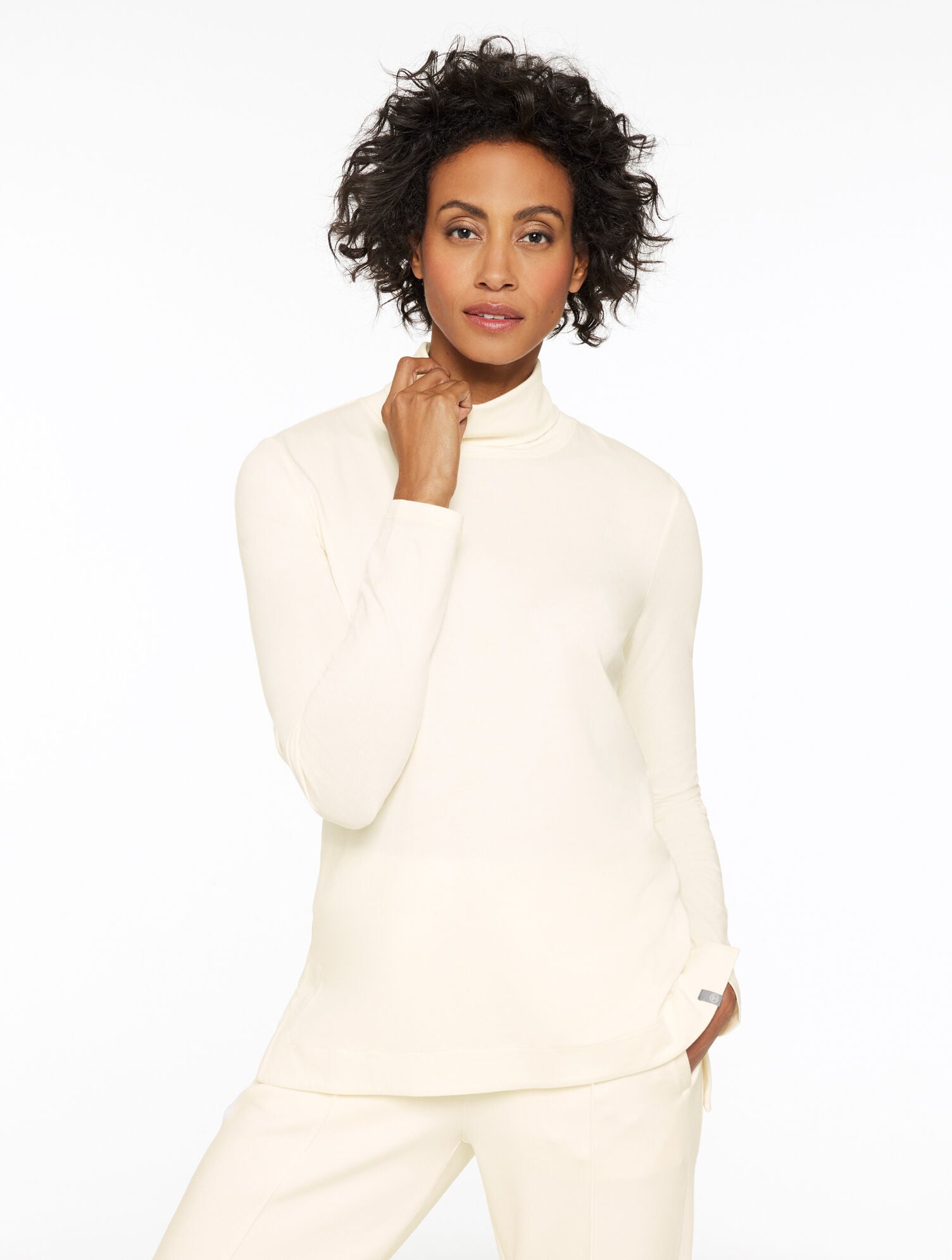 SUPERSOFT JERSEY TURTLENECK TEE - CONTRAST | Talbots discount