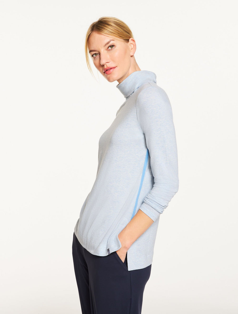 SUPERSOFT JERSEY TURTLENECK TEE - CONTRAST | Talbots discount