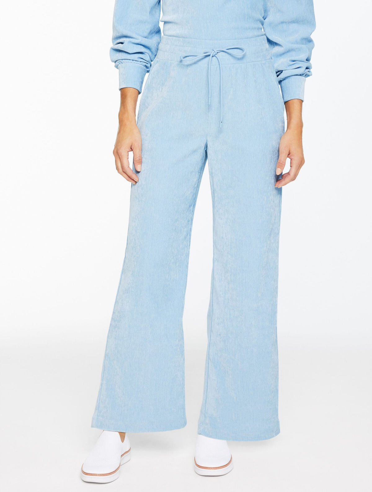 VELOUR WIDE LEG PANTS | Talbots on sale