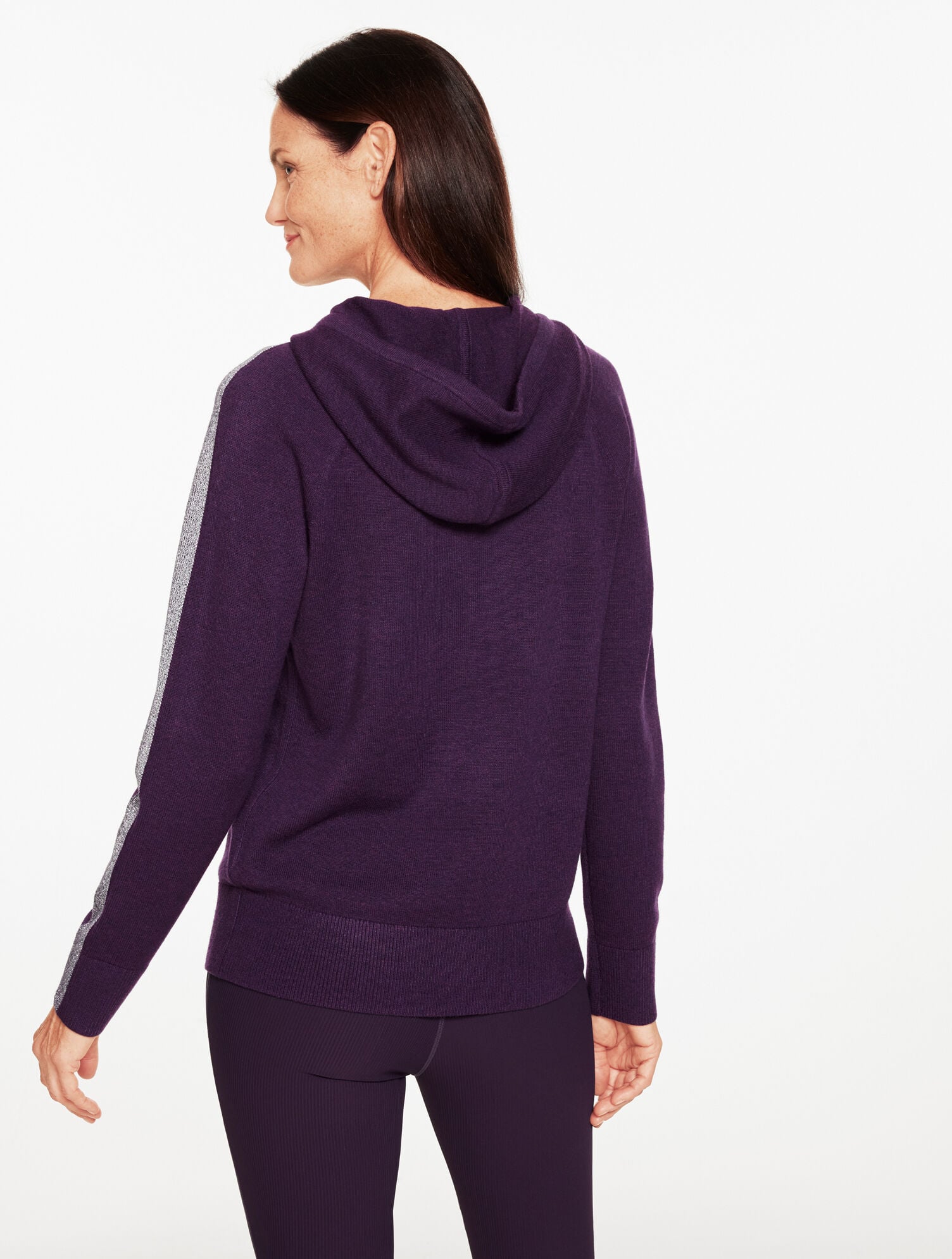 METALLIC HOODED SWEATER | Talbots for sale