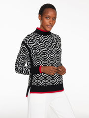 MOCKNECK SWEATER - LATTICE LODGE | Talbots US