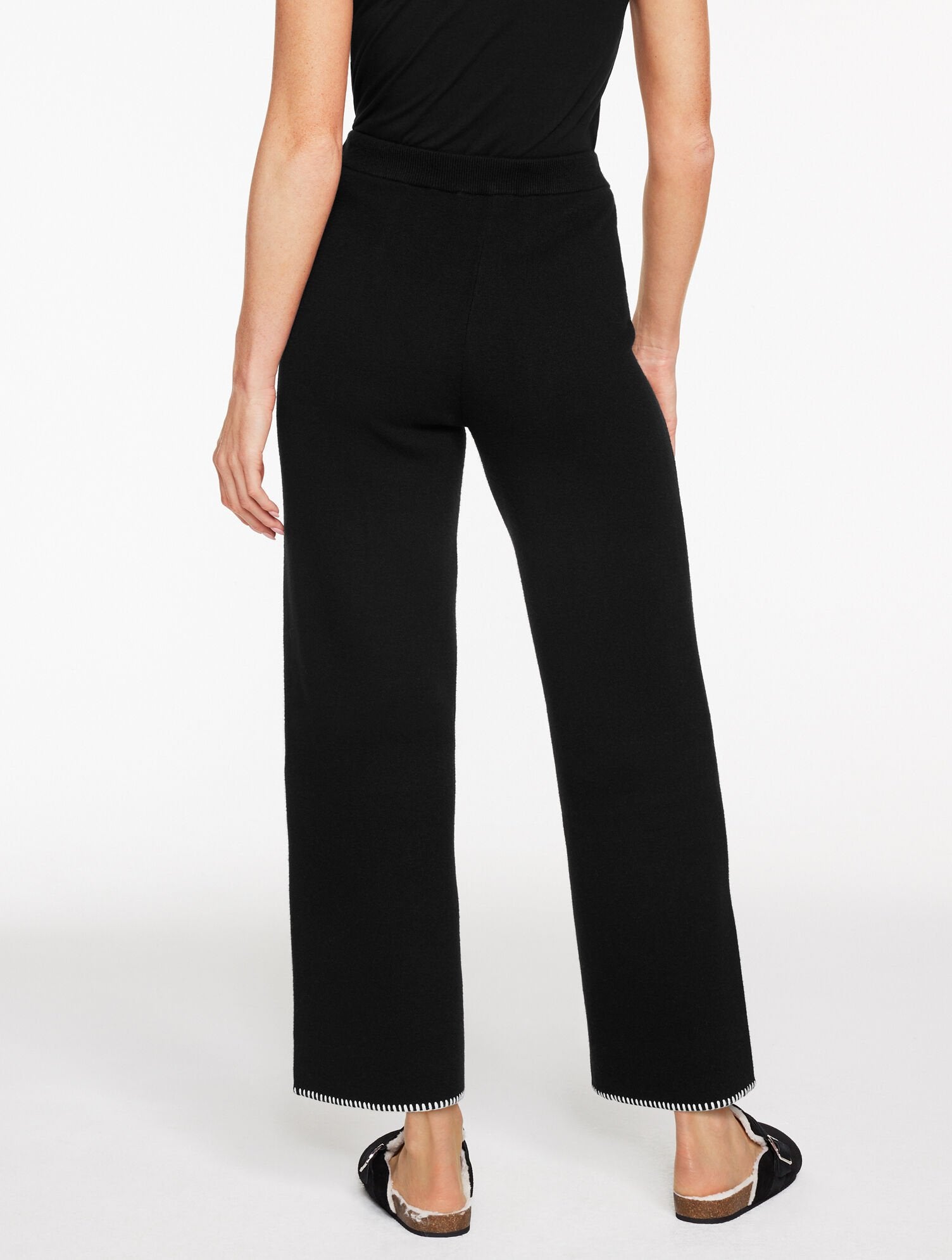 WHIPSTITCH WIDE LEG SWEATER PANTS | Talbots US