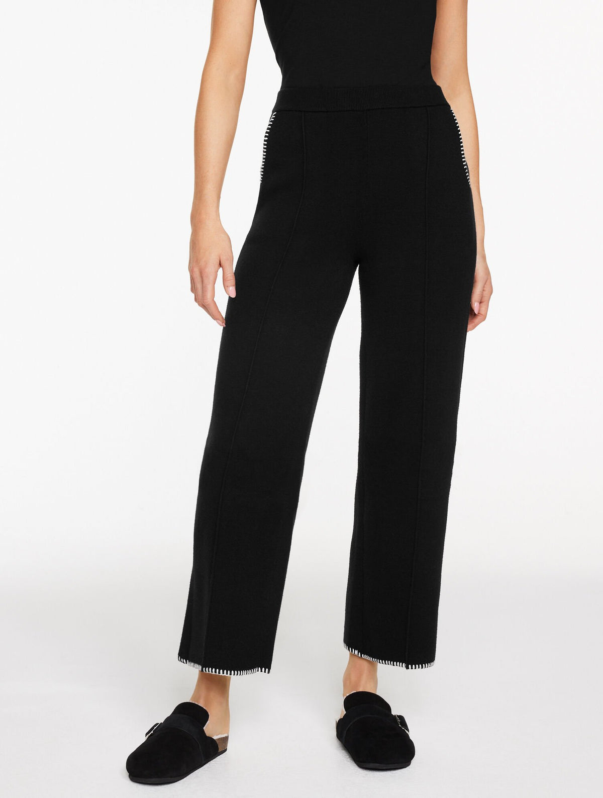 WHIPSTITCH WIDE LEG SWEATER PANTS | Talbots US