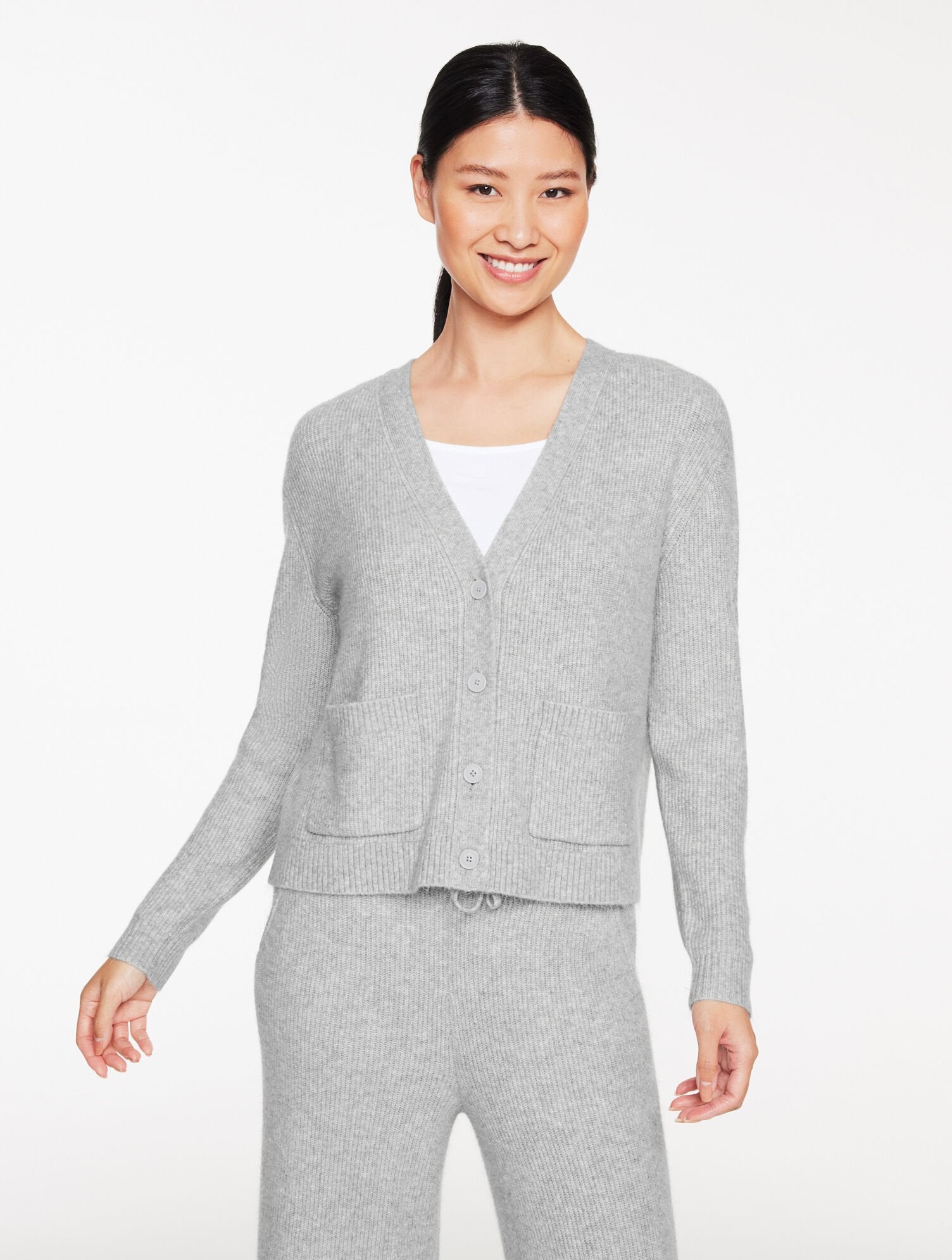 RIBBED V-NECK CARDIGAN | Talbots online