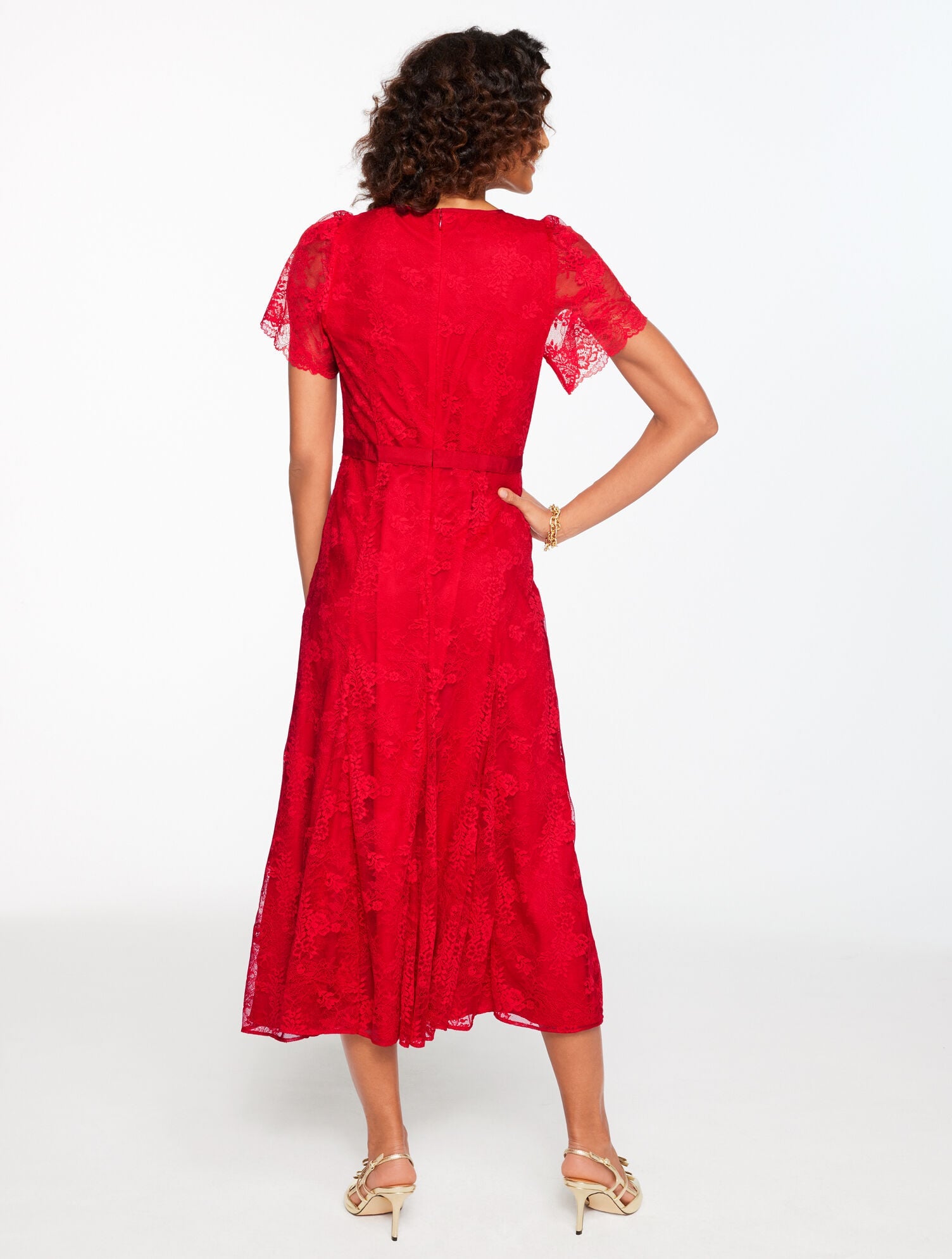 CHANTILLY LACE FIT & FLARE MIDI DRESS | Talbots online