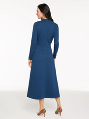 DIAMOND JACQUARD FIT & FLARE DRESS | Talbots discount