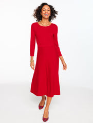 MERINO WOOL PLEATED SWEATER DRESS | Talbots near me