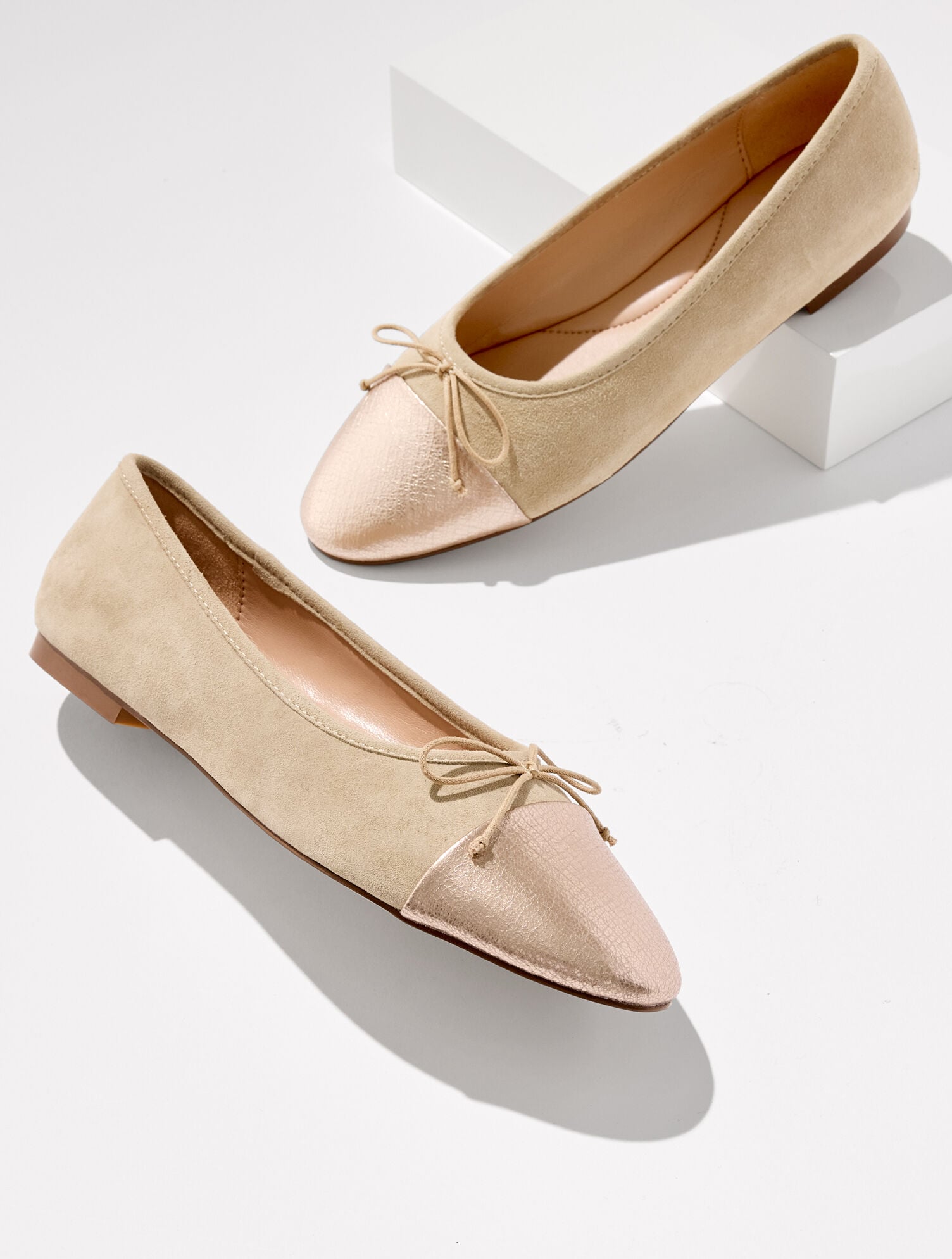 ANSLY SUEDE BALLET FLATS - METALLIC | Talbots outlet