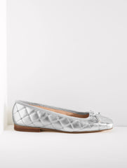 CARRINGTON QUILTED NAPPA BALLET FLATS - METALLIC | Talbots US