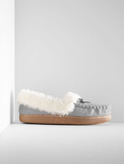 CLEO FLANNEL FAUX FUR MOCCASINS | Talbots outlet