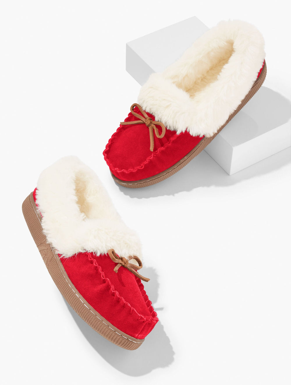 CLEO SUEDE FAUX FUR MOCCASINS | Talbots near me