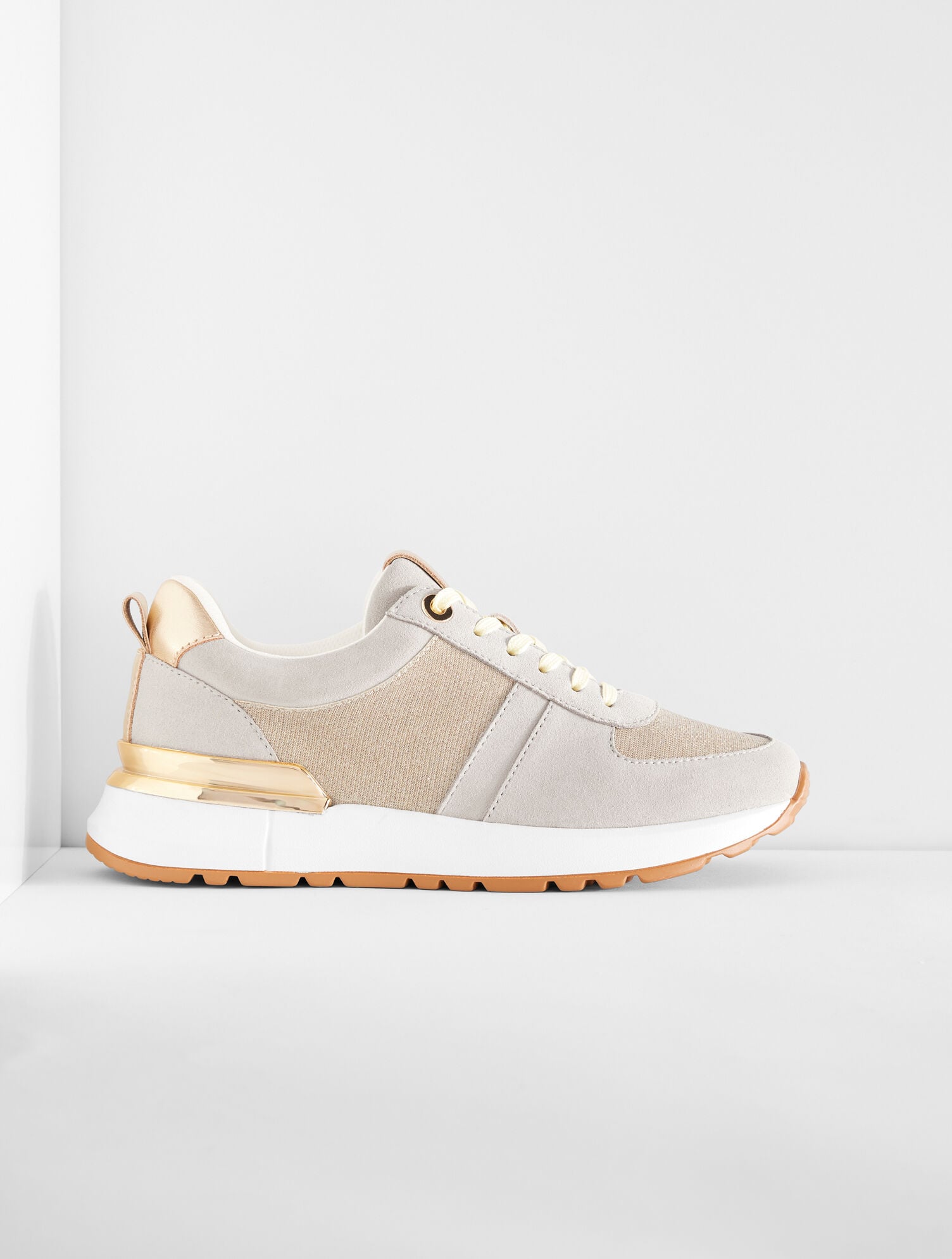 DARBY SUEDE METALLIC SNEAKERS | Talbots on sale