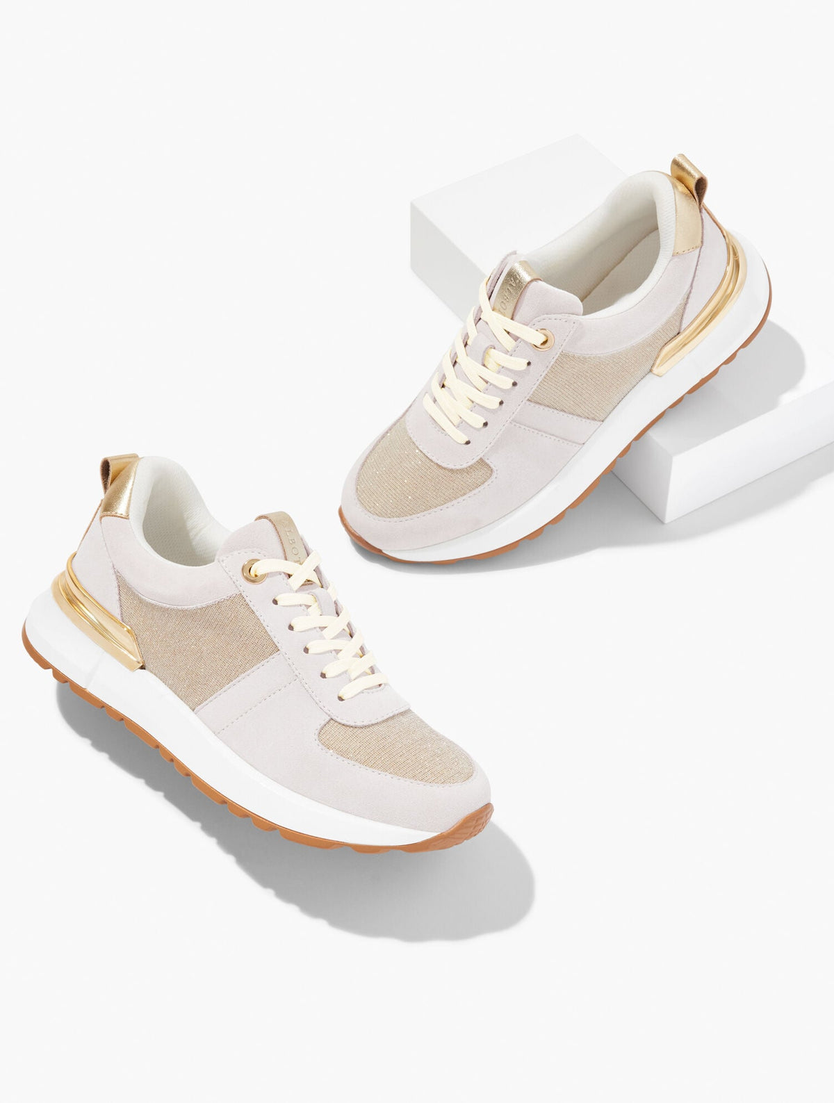 DARBY SUEDE METALLIC SNEAKERS | Talbots on sale