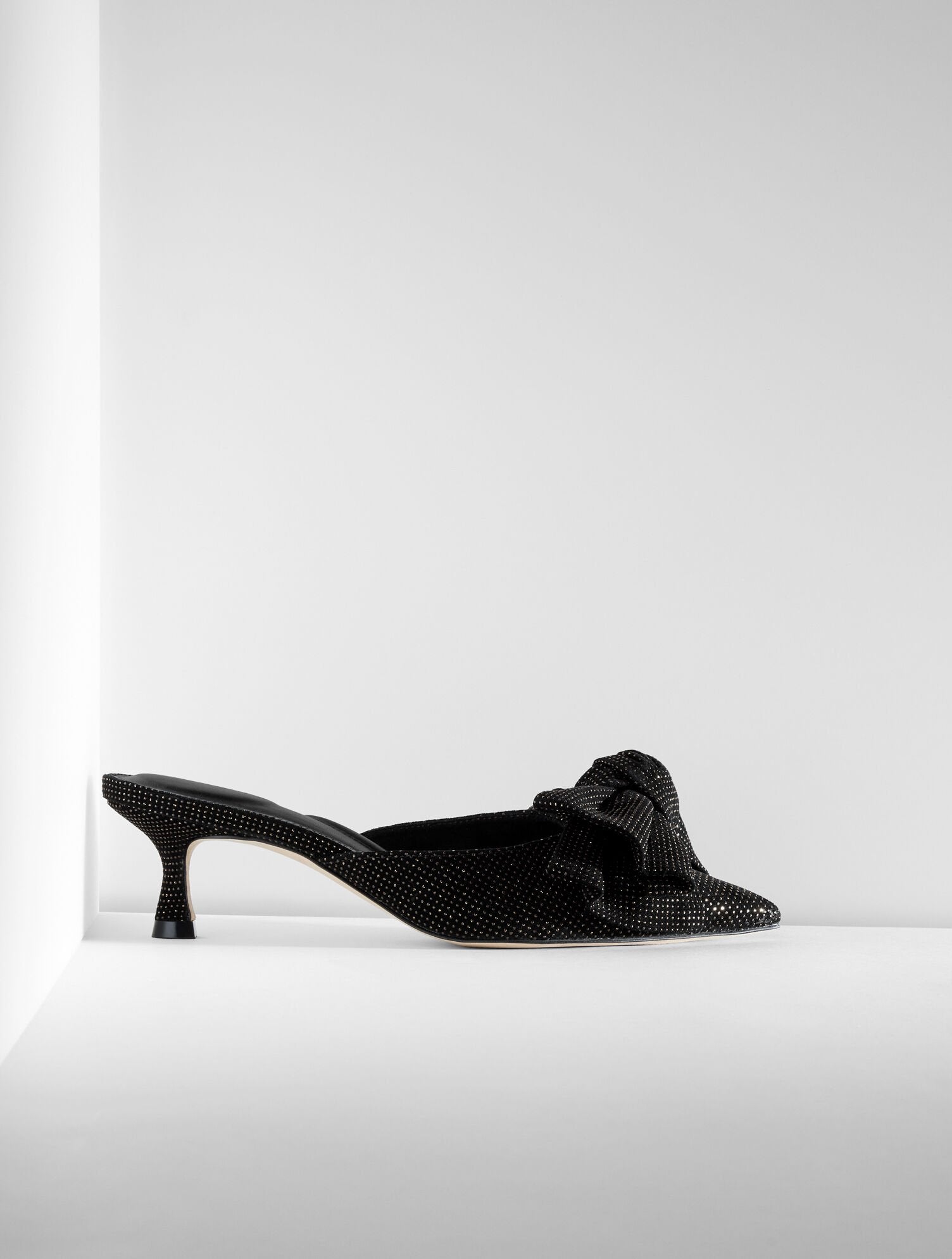 EMBER BOW CRYSTAL LEATHER MULES | Talbots for sale