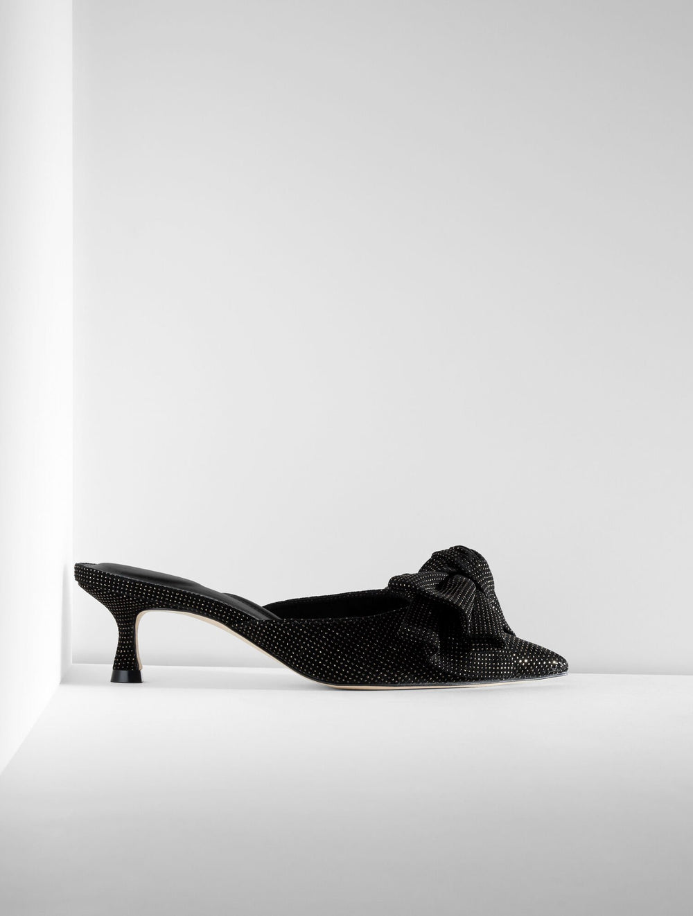 EMBER BOW CRYSTAL LEATHER MULES | Talbots for sale