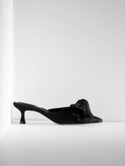 EMBER BOW CRYSTAL LEATHER MULES | Talbots for sale