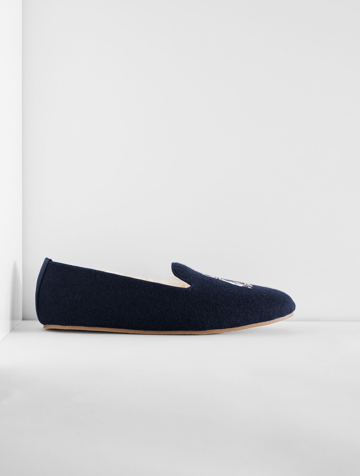 FIRESIDE EMBELLISHED FLANNEL SLIPPERS - DOG | Talbots sale