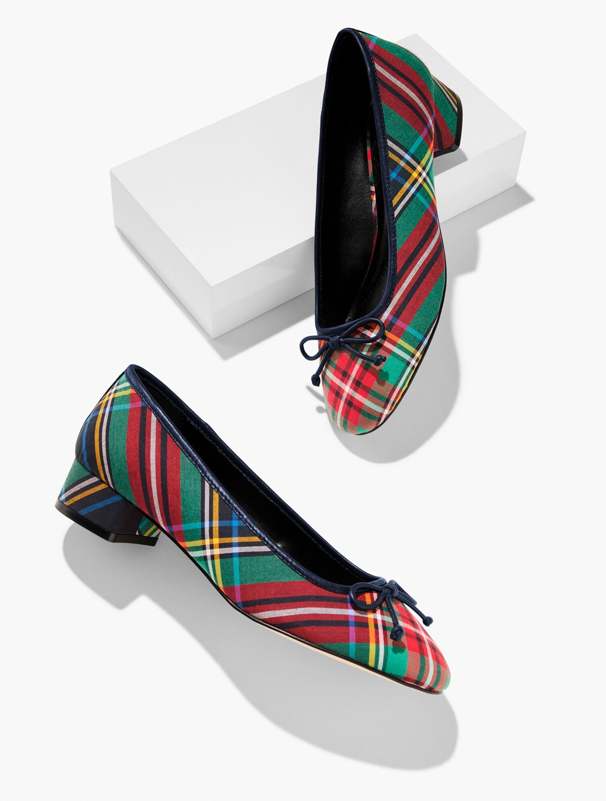 GABRIEL BLOCK HEEL PUMPS - JOYFUL TARTAN | Talbots US