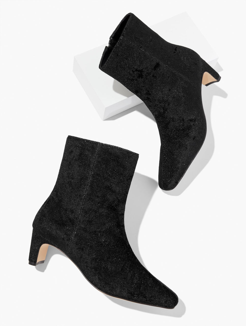 GALEN CURVED ANKLE BOOTS - SPARKLE VELVET | Talbots near me