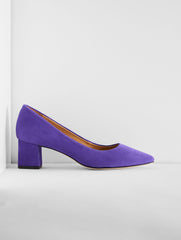 KAYLA SUEDE BLOCK HEEL PUMPS | Talbots US