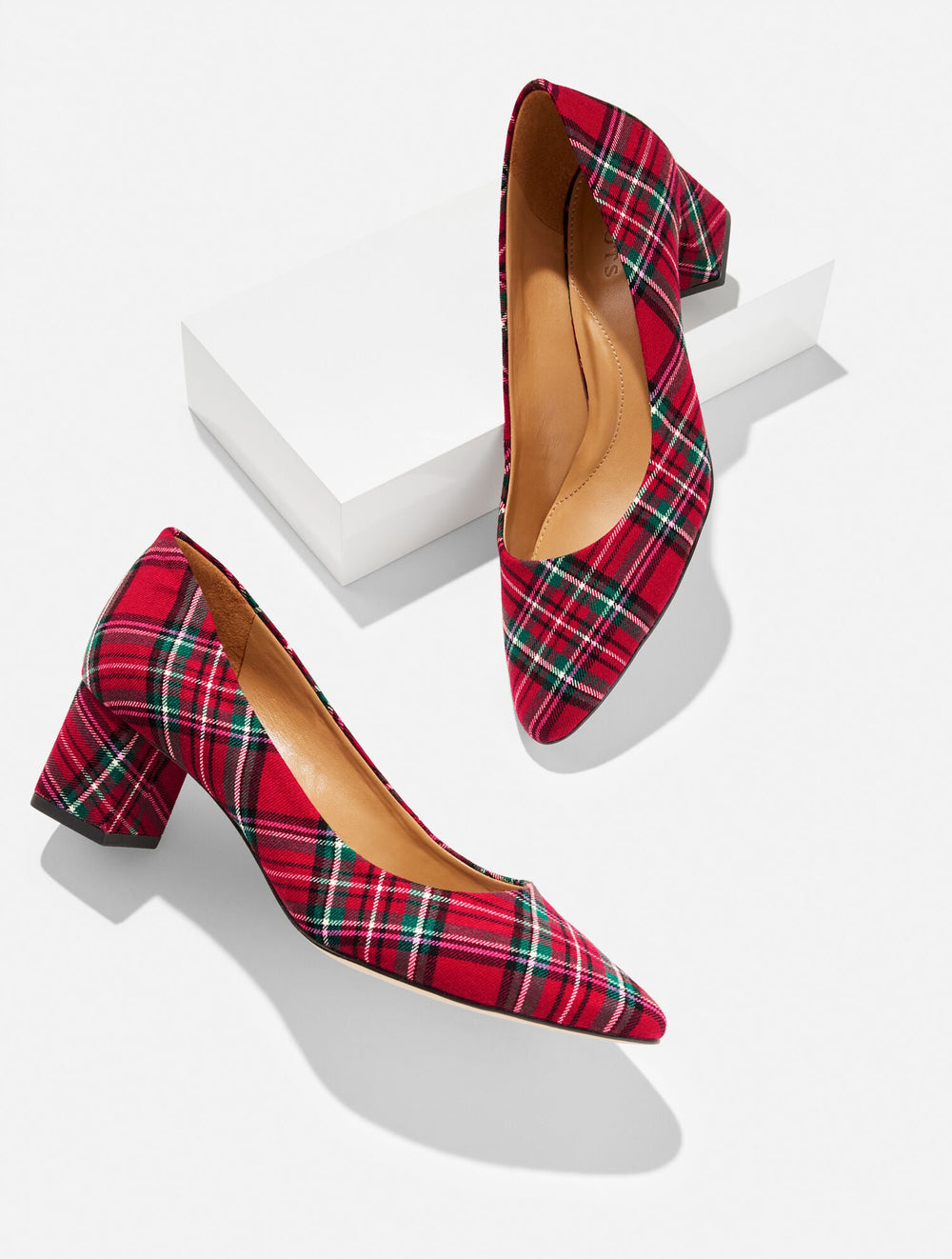 KAYLA BLOCK HEEL PUMPS - CIDER PLAID | Talbots on sale