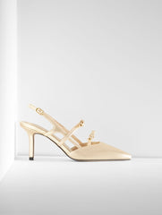 LIBBY SLINGBACK NAPPA PUMPS - METALLIC | Talbots discount