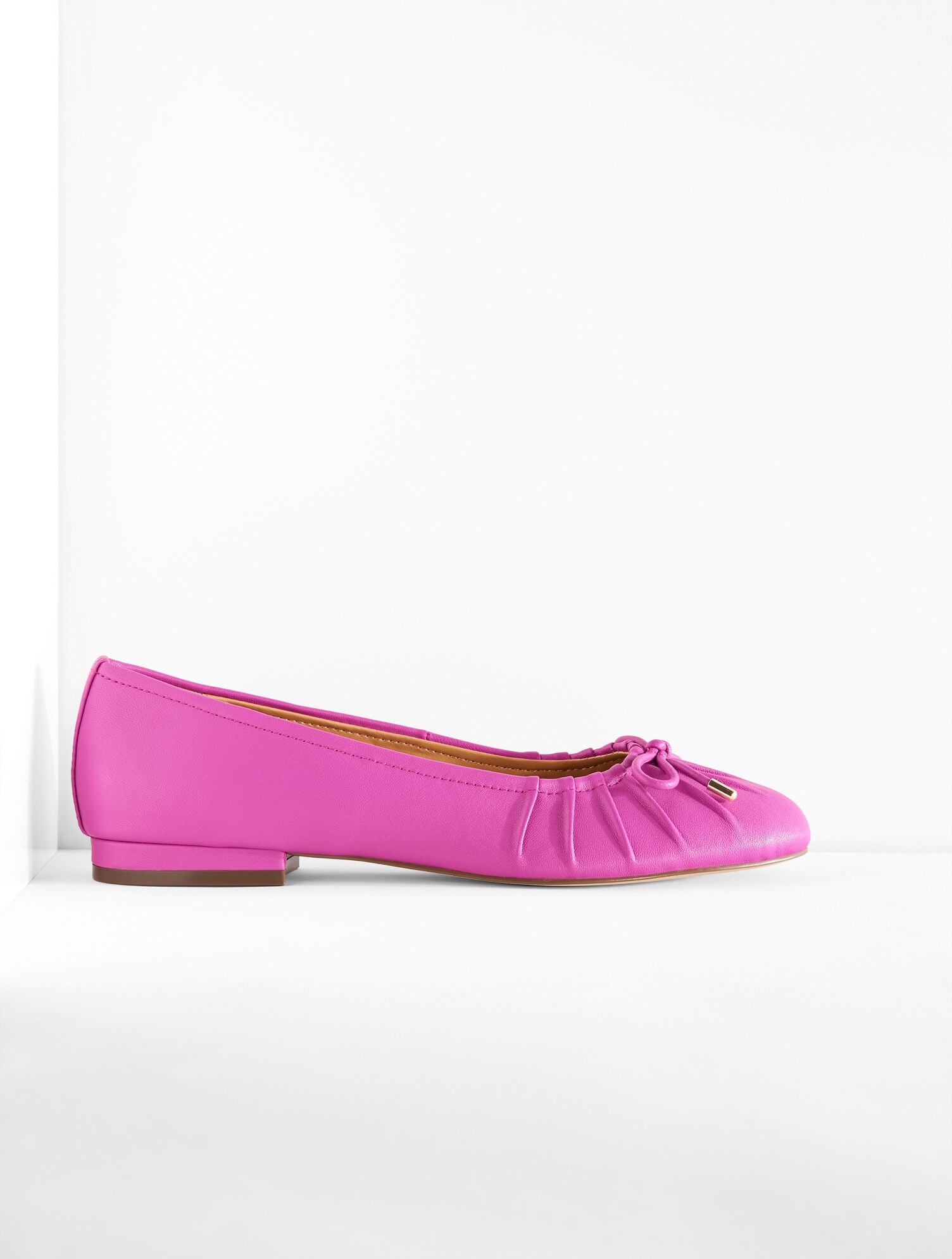 MADISON PLEATED NAPPA BALLET FLATS | Talbots online