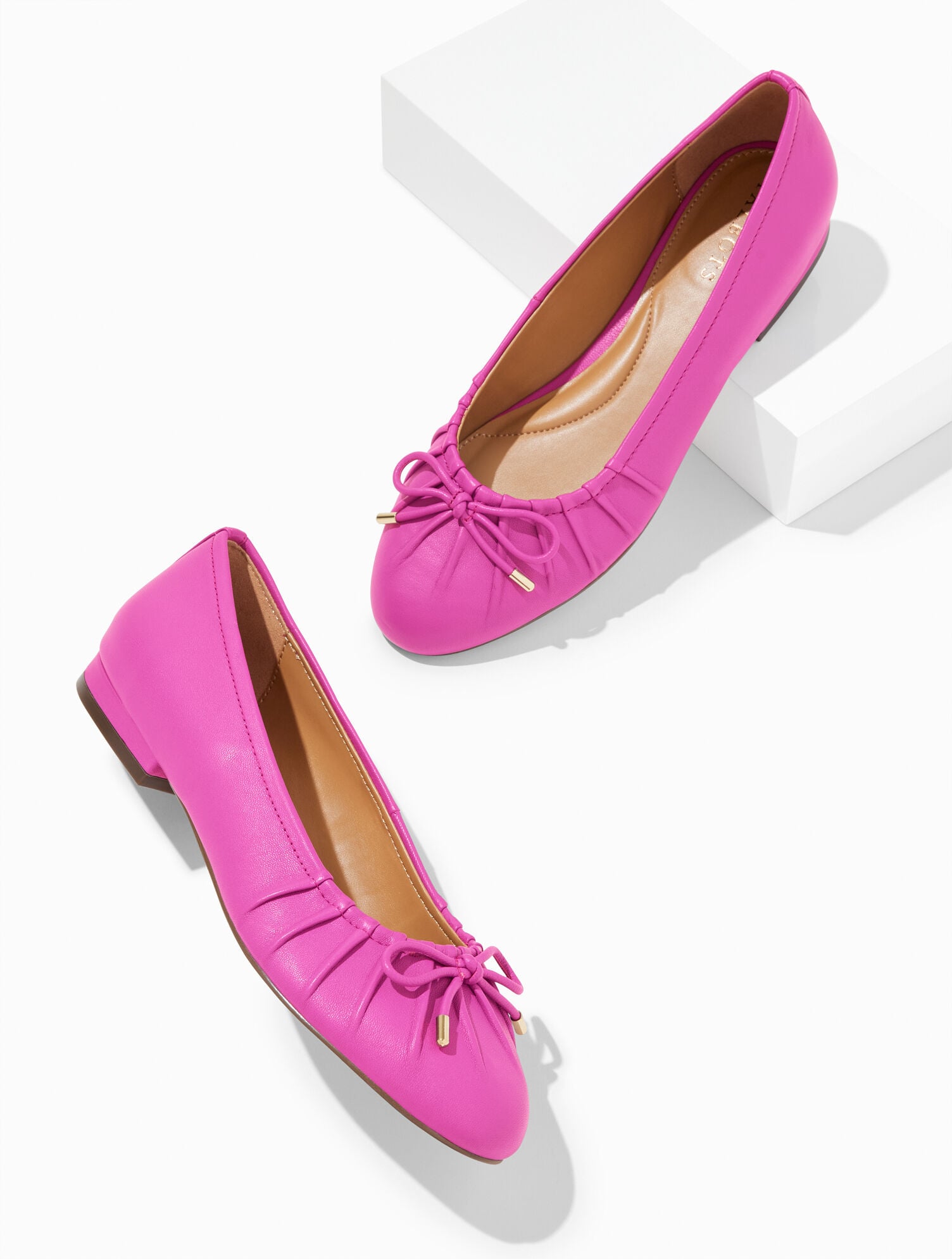 MADISON PLEATED NAPPA BALLET FLATS | Talbots online