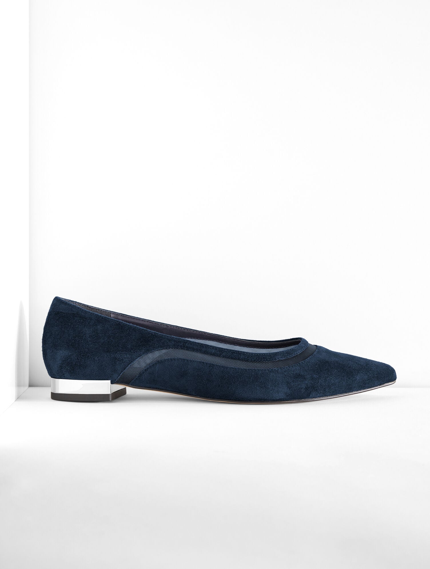 PORTIA MESH SUEDE FLATS | Talbots on sale