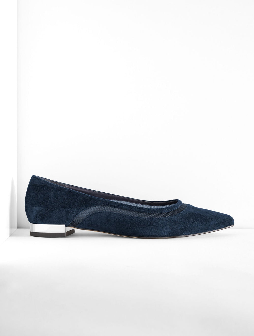 PORTIA MESH SUEDE FLATS | Talbots on sale