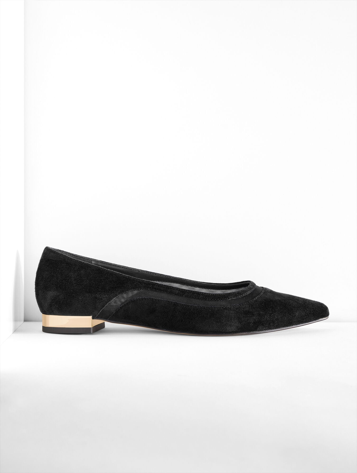 PORTIA MESH SUEDE FLATS | Talbots on sale
