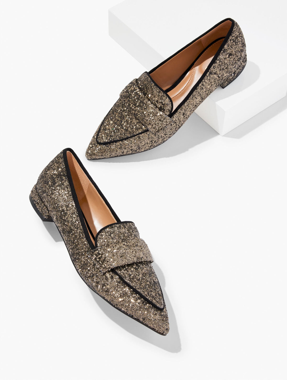 SCARLET SPARKLE POINTED TOE LOAFERS | Talbots sale