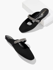 SLOANE EMBELLISHED SATIN MULES | Talbots near me