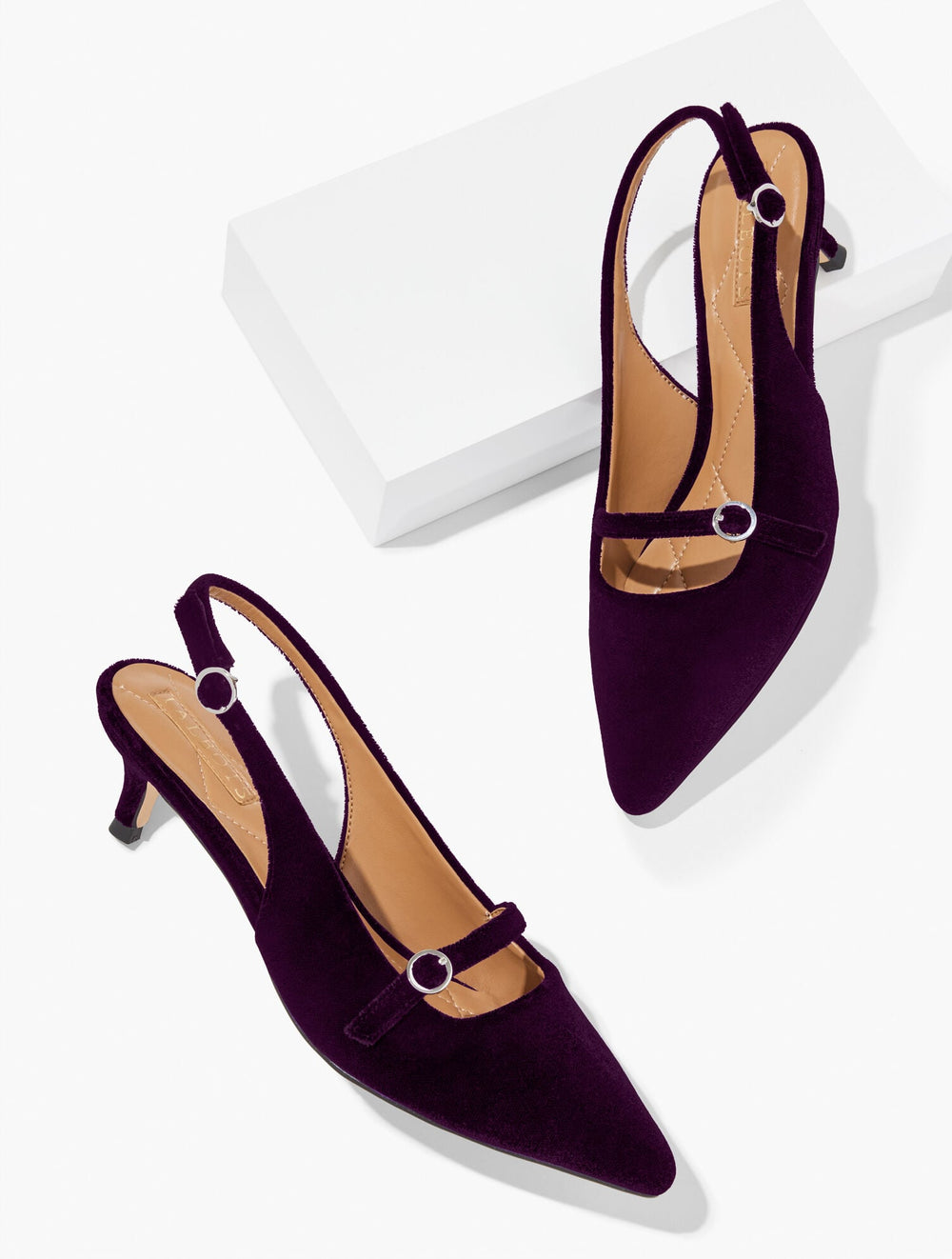 SYLVIE SLINGBACK VELVET PUMPS | Talbots sale
