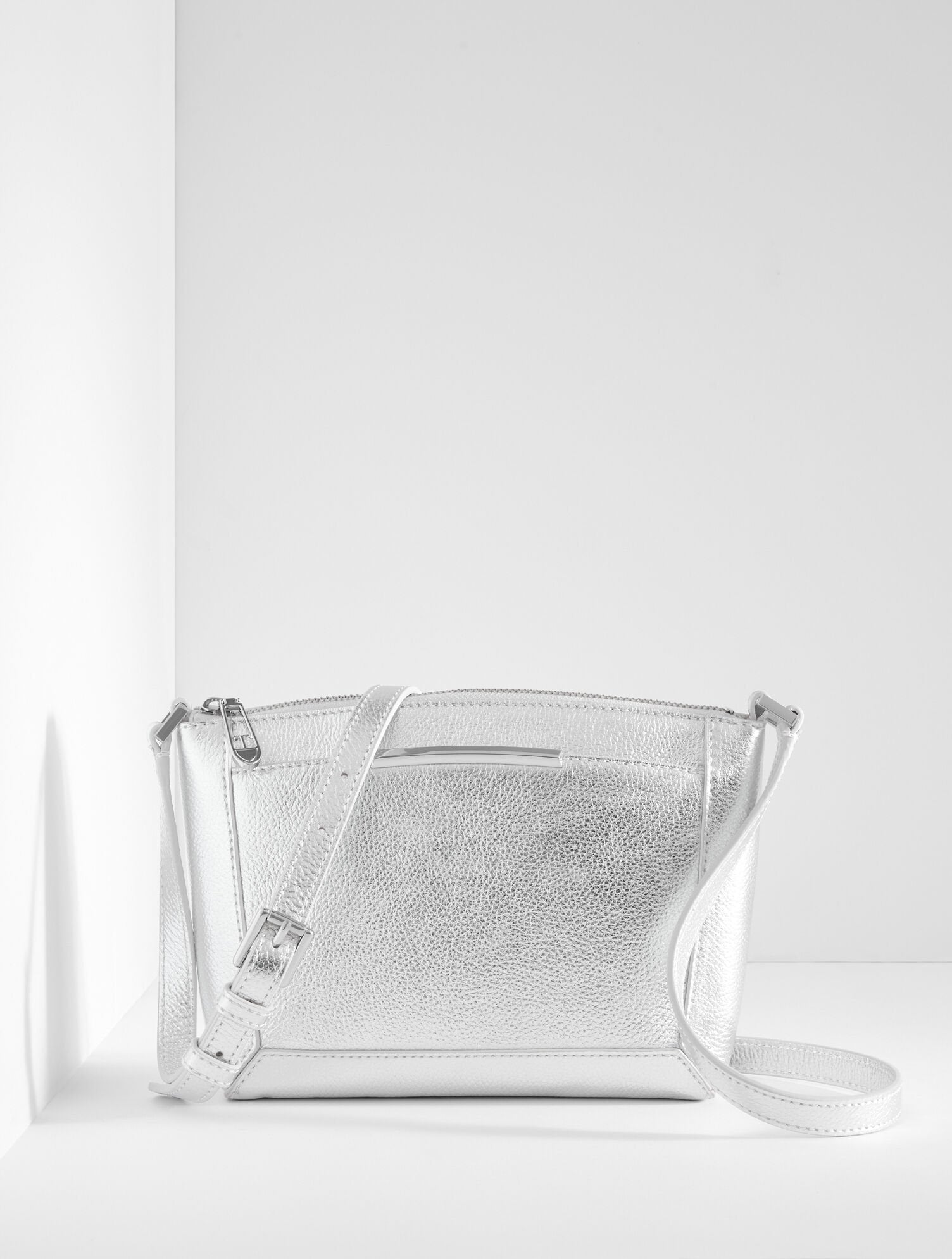 DARCY METALLIC PEBBLE LEATHER CROSSBODY BAG - METALLIC | Talbots near me
