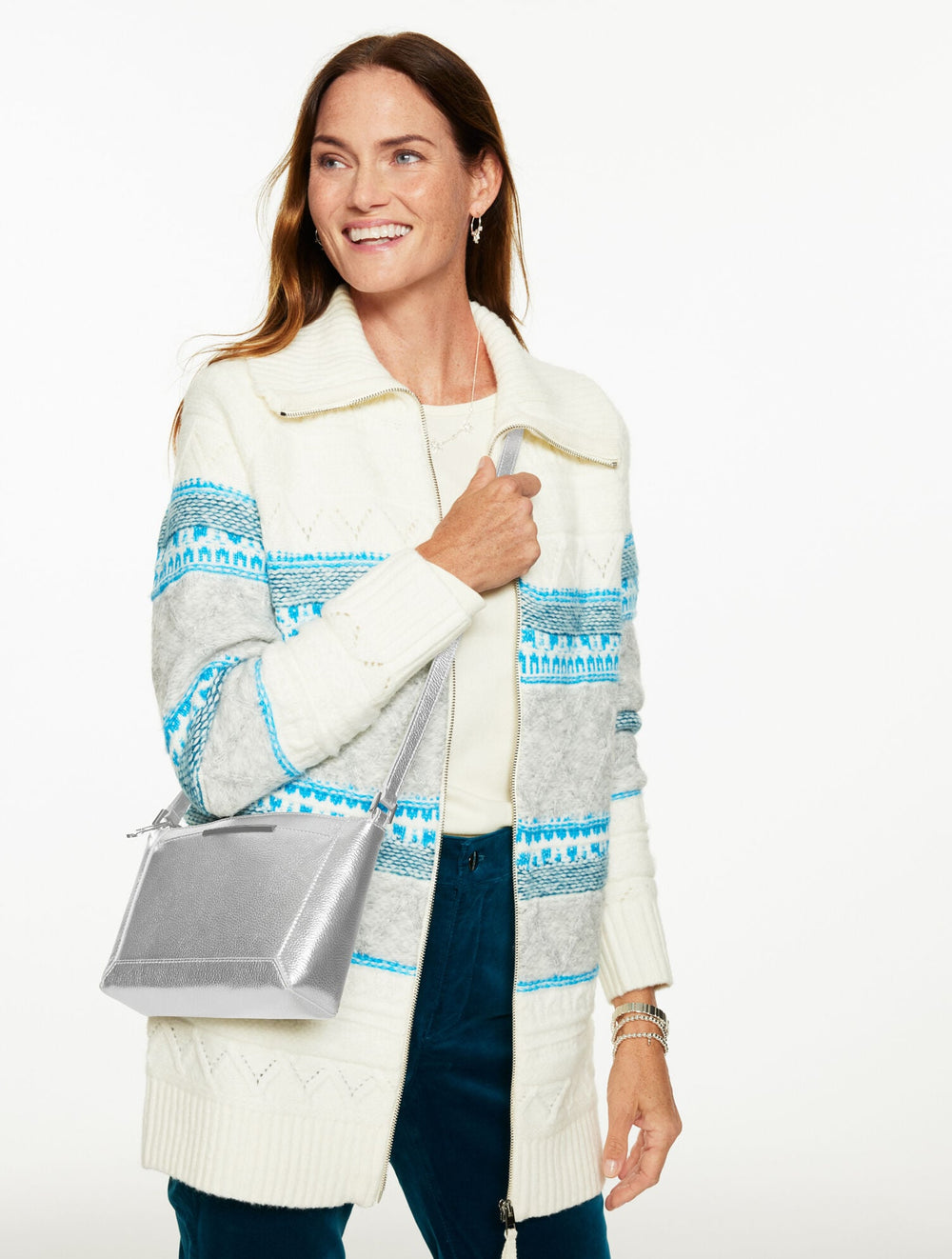 DARCY METALLIC PEBBLE LEATHER CROSSBODY BAG - METALLIC | Talbots near me