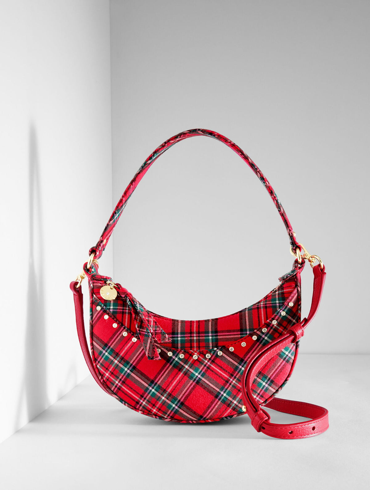 CIDER PLAID CRESCENT BAG | Talbots online